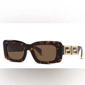 Versace Tortoise Shell Sunglasses with Gold Accents